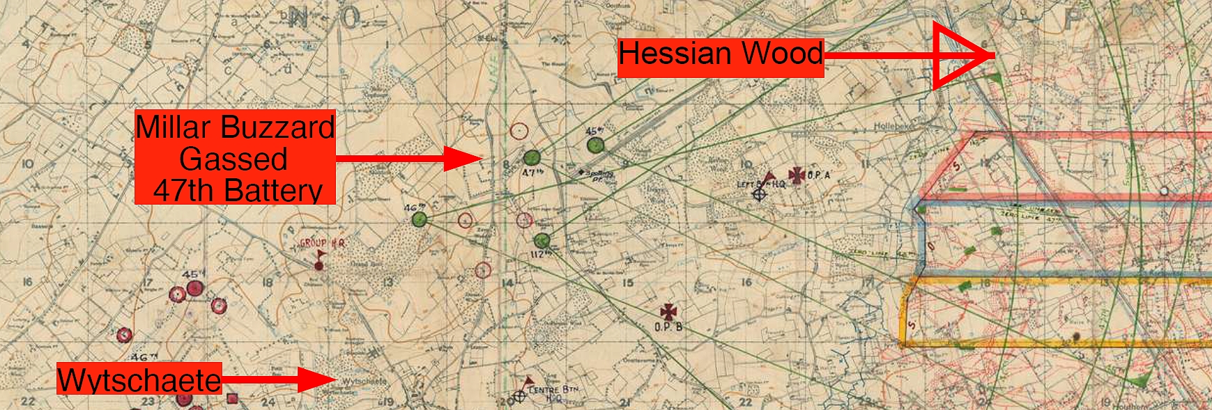 Hessian Wood about 7km SE of Ypres, Belgium